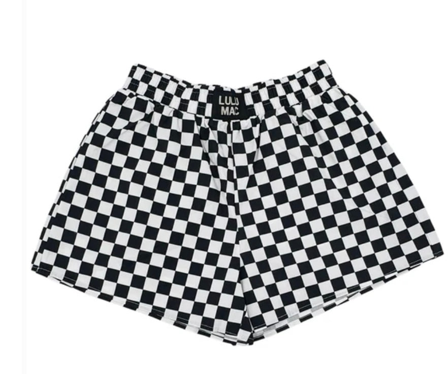 lulumac black checkered short